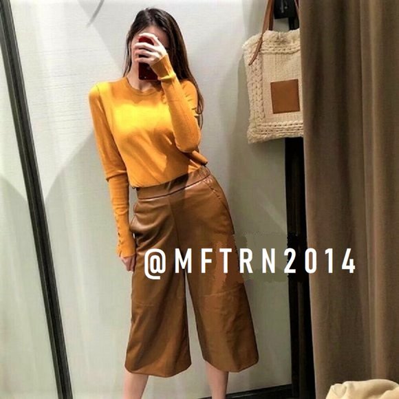 SOLD! ZARA Faux Leather Long Shorts - Picture 13 of 16